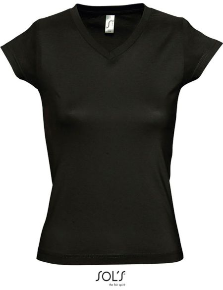 Damen T-Shirt Sols Moon schwarz