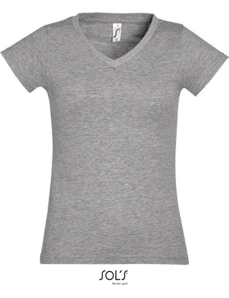 Sols Moon melangegraues Damen-T-Shirt