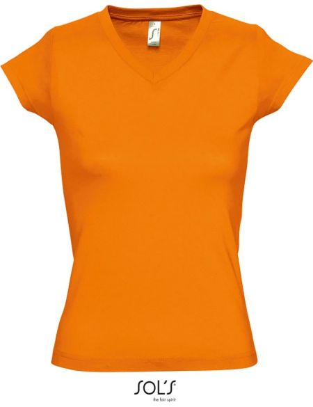 Damen T-Shirt Sols Moon orange