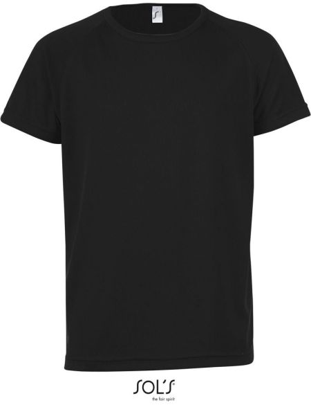 Kinder-Sport-T-Shirt Sols Sporty Kids schwarz