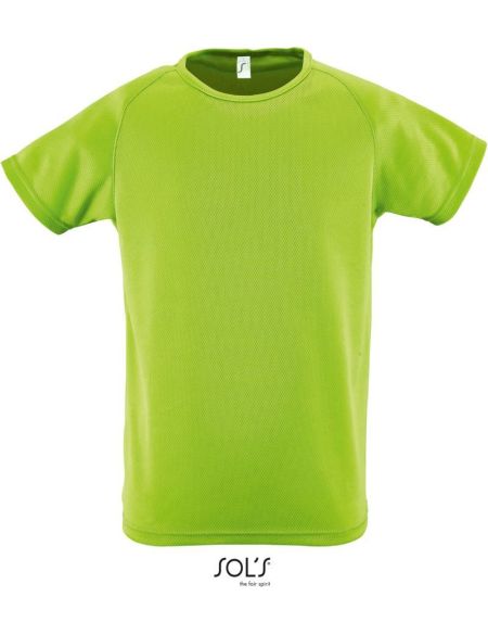 T-shirt kinder sport Sols Sporty Kids apfelgrün