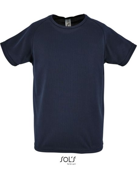 T-shirt kinder sport Sols Sporty Kids französisch marine