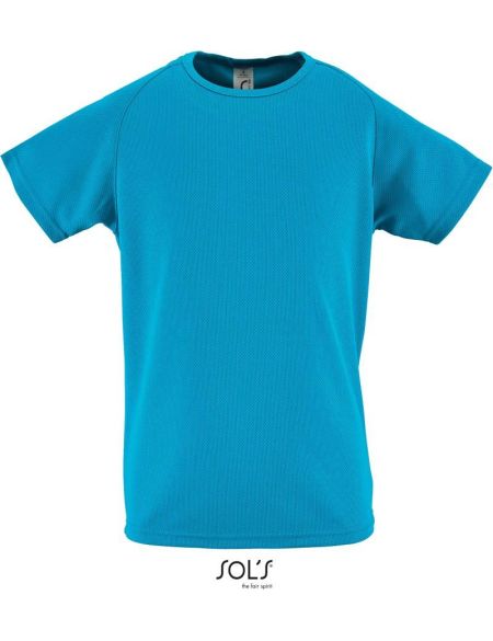 Kinder-Sport-T-Shirt Sols Sporty Kids Aqua