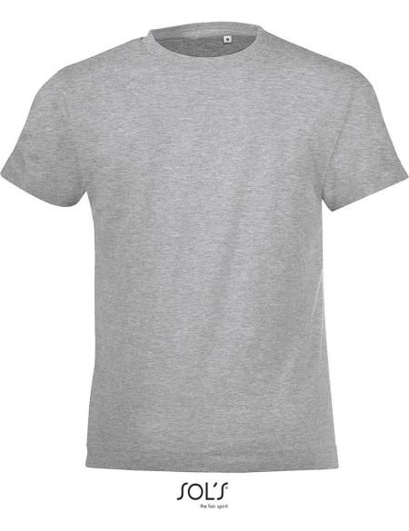 Kinder-T-Shirt Sols Regent Fit Kids grau meliert