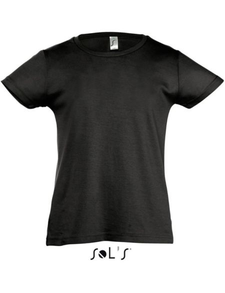 T-Shirt für Kindermädchen Sols Cherry schwarz