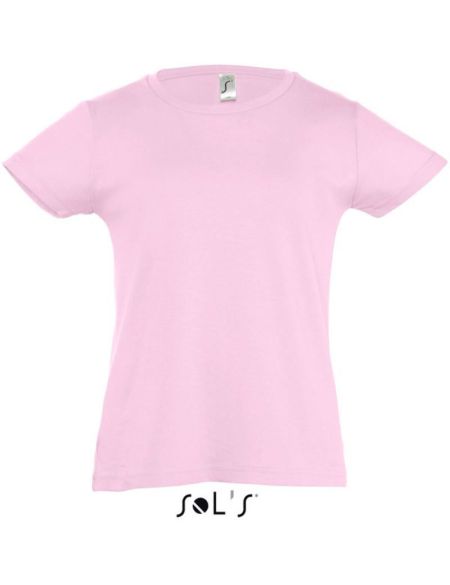 Kinder-T-Shirt für Mädchen Sols Cherry mittelrosa
