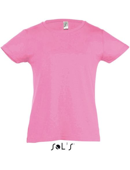 Kinder-T-Shirt für Mädchen Sols Cherry weiß