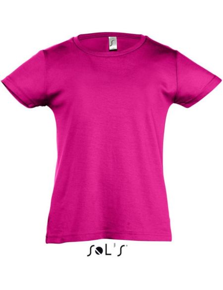 Kinder-T-Shirt für Mädchen Sols Cherry weiß