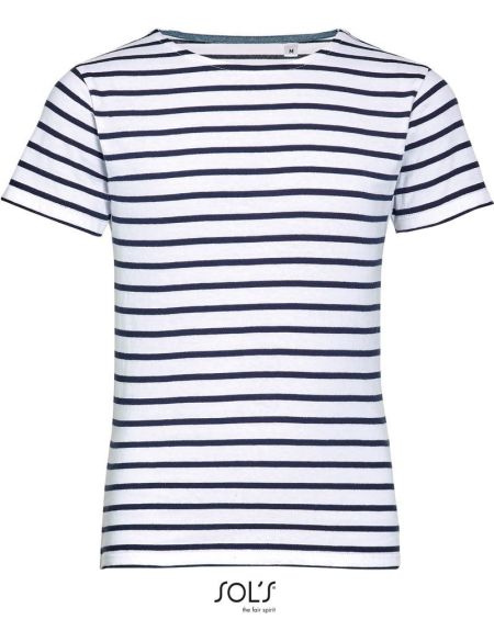 Kinder-T-Shirt Sols Miles Kids weiß/rot
