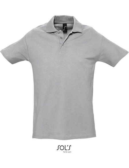 Herren-Poloshirt Sols Spring II grau meliert