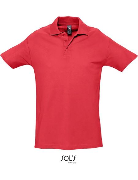 Herren-Poloshirt Sols Spring II rot