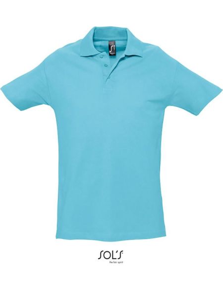 Herren-Poloshirt Sols Spring II atollblau