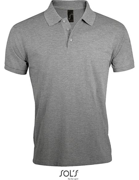 Herren-Poloshirt Sols Prime Men grau meliert