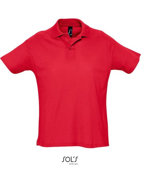 Herren-Poloshirt Sols Summer II rot