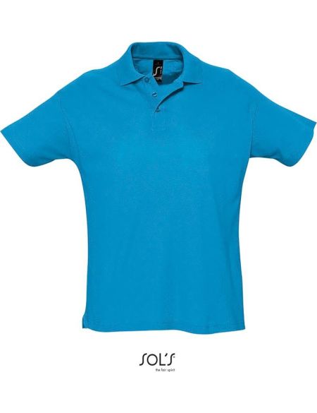Herren-Poloshirt Sols Summer II Aqua
