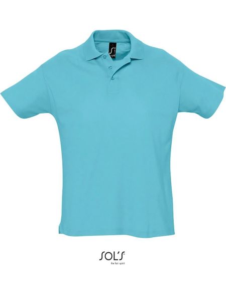 Sols Summer II Herren-Poloshirt Atollblau