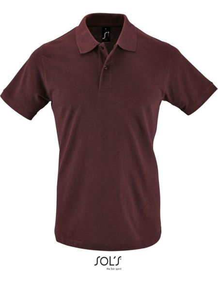 Herren-Poloshirt Sols Perfect Men oxblood meliert