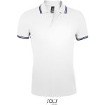 Herren-Poloshirt Sols Pasadena Men weiß/navy