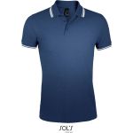 Herren-Poloshirt Sols Pasadena Men französisch marineblau/weiß