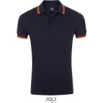 Herren-Poloshirt Sols Pasadena Men französisch marineblau/neonorange