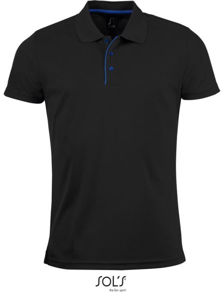 Herren-Sportpoloshirt Sols Performer Men schwarz