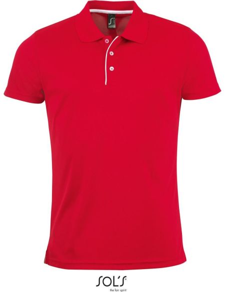 Herren-Sportpoloshirt Sols Performer Men rot