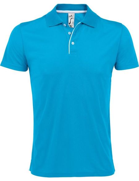 Herren-Sportpoloshirt Sols Performer Men Aqua