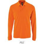 Herren-Poloshirt mit langen Ärmeln Sols Perfect LSL Men orange