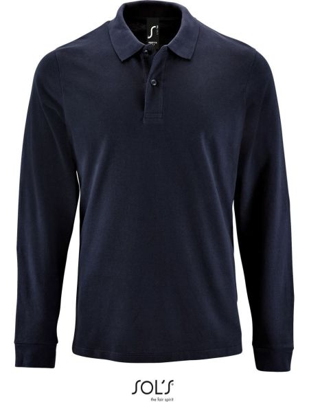 Herren-Poloshirt mit langen Ärmeln Sols Perfect LSL Men French Navy