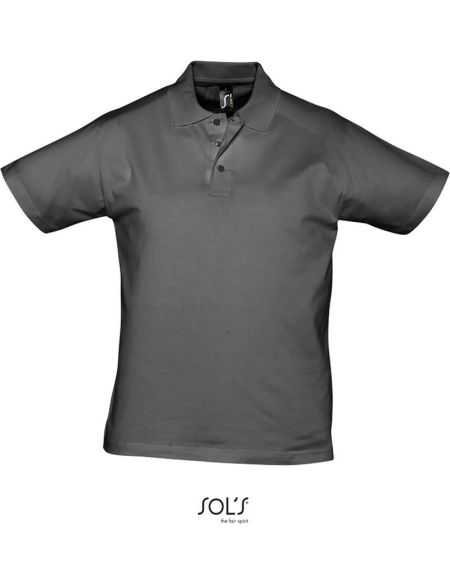 Herren-Poloshirt Sols Prescott Men dunkelgrau