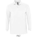 Poloshirt für Herren mit langen Ärmeln Sols Winter II weiß