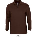 Herren-Poloshirt mit langen Ärmeln Sols Winter II Schokolade
