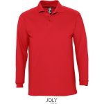 Herren-Poloshirt mit langen Ärmeln Sols Winter II rot
