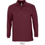 Herren-Poloshirt mit langen Ärmeln Sols Winter II Burgunderrot