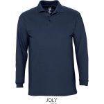 Herren-Poloshirt mit langen Ärmeln Sols Winter II Marineblau