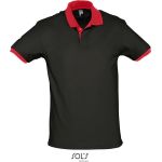 Herren-Poloshirt Sols Prince schwarz/rot