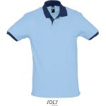 Herren-Poloshirt Sols Prince sky/french navy