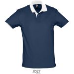 Herren-Poloshirt Sols Prince französisch marineblau/weiß