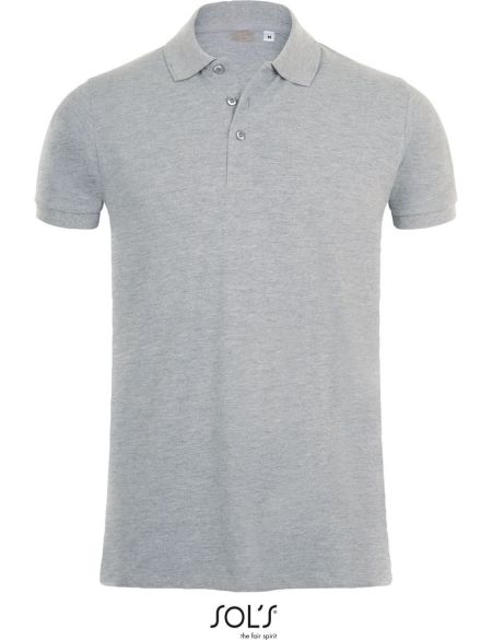 Herren-Poloshirt Sols Phoenix Men grau meliert