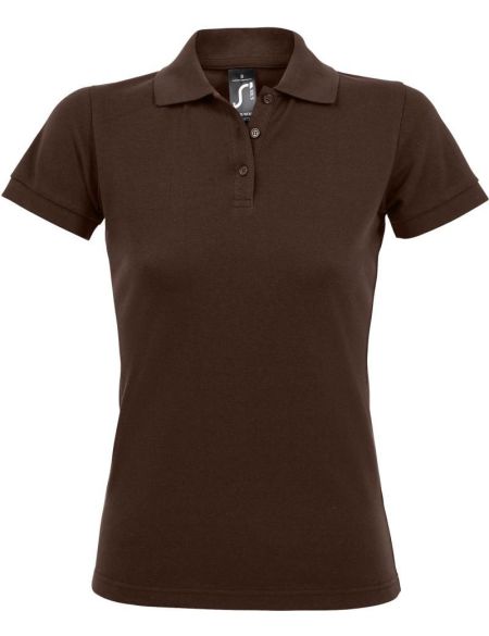 Damen-Poloshirt Sols Prime Women Schokolade