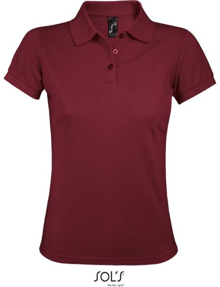 Damen-Poloshirt Sols Prime Women bordeaux