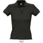 Damen-Poloshirt Sols People schwarz
