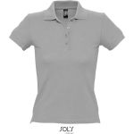 Damen-Poloshirt Sols People grau meliert