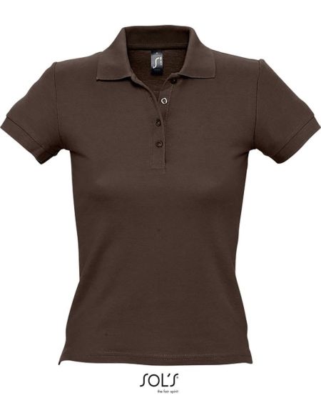 Damen-Poloshirt Sols People Schokolade