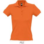 Damen-Poloshirt Sols People orange