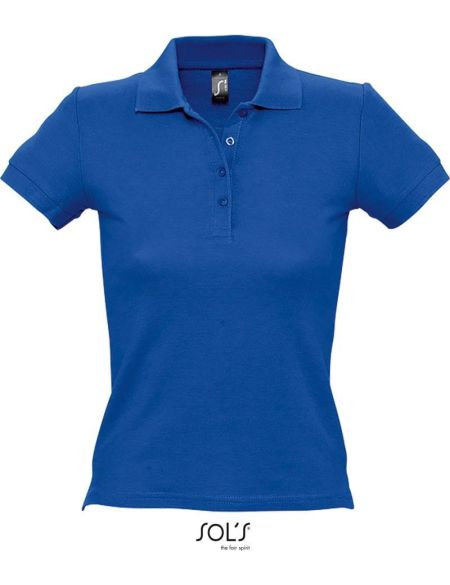 Damen-Poloshirt Sols People königsblau