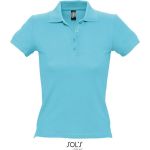 Damen-Poloshirt Sols People Atollblau