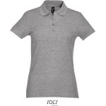 Damen-Poloshirt Sols Passion melange grau