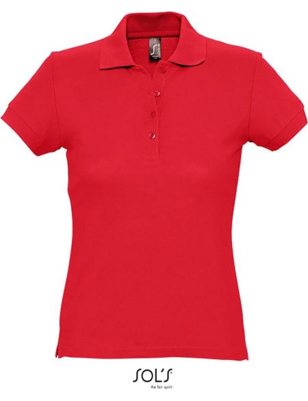 Damen-Poloshirt Sols Passion rot