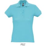 Damen-Poloshirt Sols Passion Atollblau